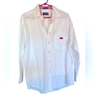 FA MACCLUER SHIRT MAKERS SUMMER COTTON COLLECTION RED PIG‎ EMBLEM M W/RED THREAD